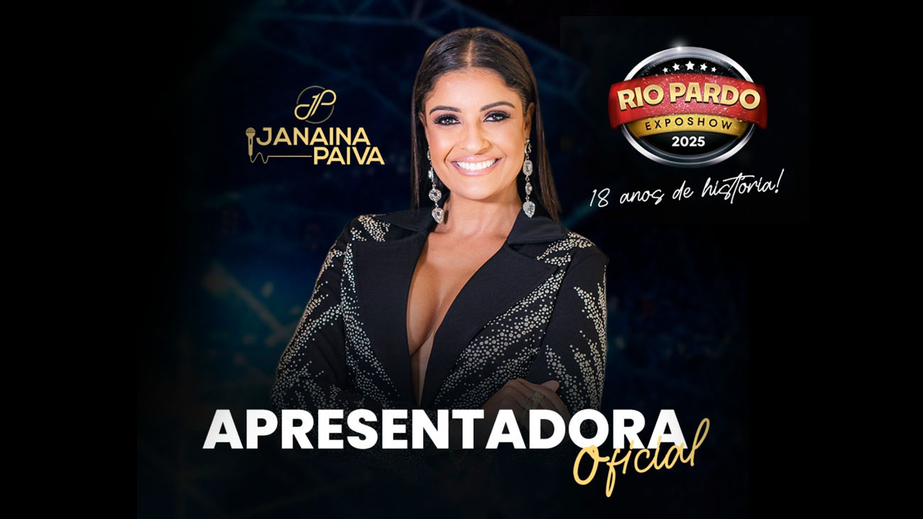 Janaina Paiva é confirmada como apresentadora oficial do Rio Pardo ExpoShow 2025